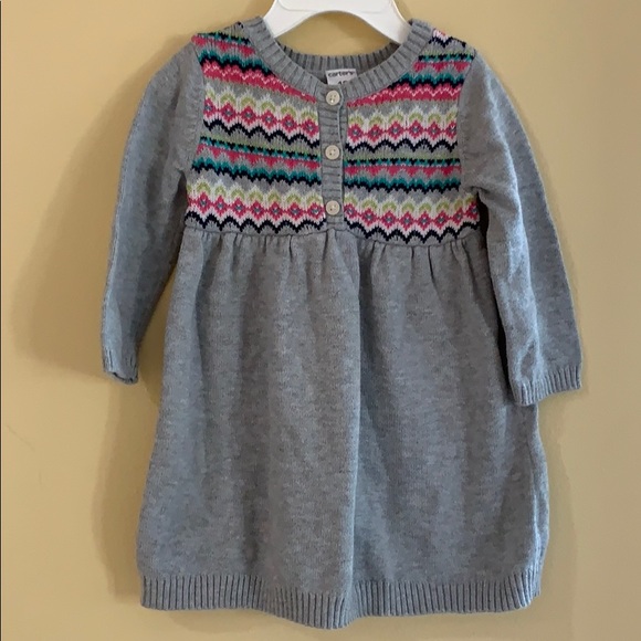 Girls Carter sweater dress 12M fall/Christmas - Picture 1 of 7
